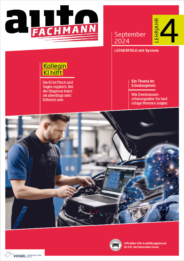 Titelseite Magazin autoFACHMANN September 2024 4. Lehrjahr
