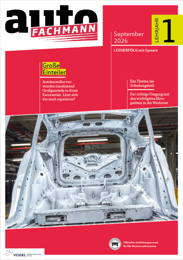 Titelseite autoFACHMANN September 2026, 1. LJ