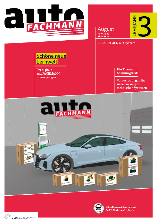 Titelseite autoFACHMANN August 2026, 3. LJ