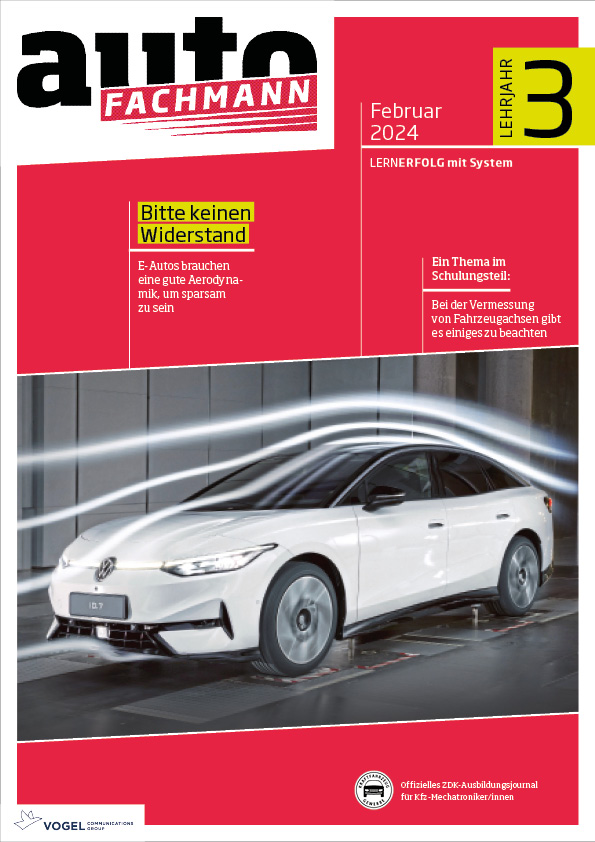 Titelseite Magazin autoFACHMANN Februar 2024 3. Lehrjahr