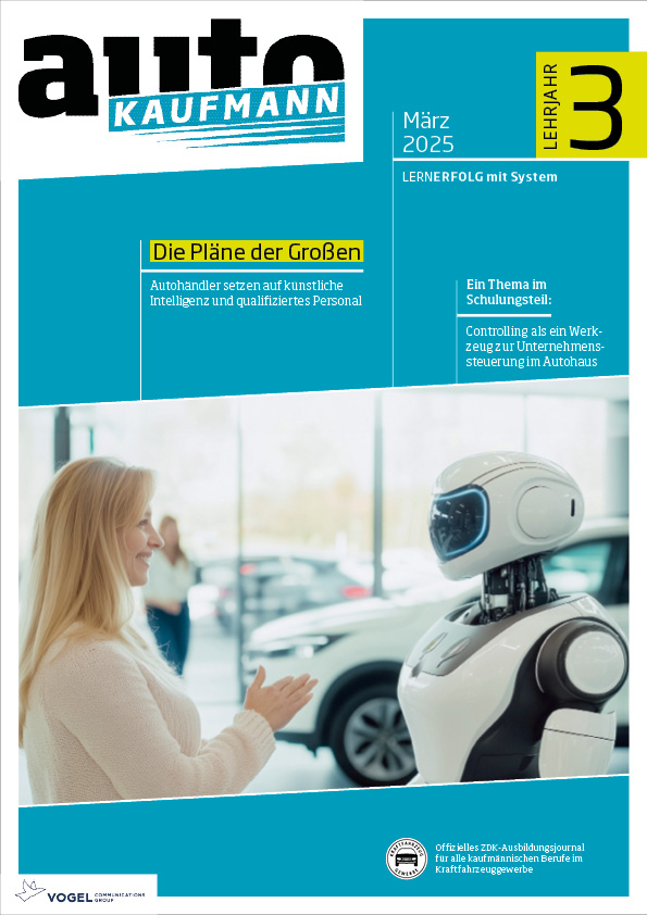 autoKAUFMANN 08/2025 Lehrjahr 3 Titelseite Magazin autoKAUFMANN März 2025 3. Lehrjahr