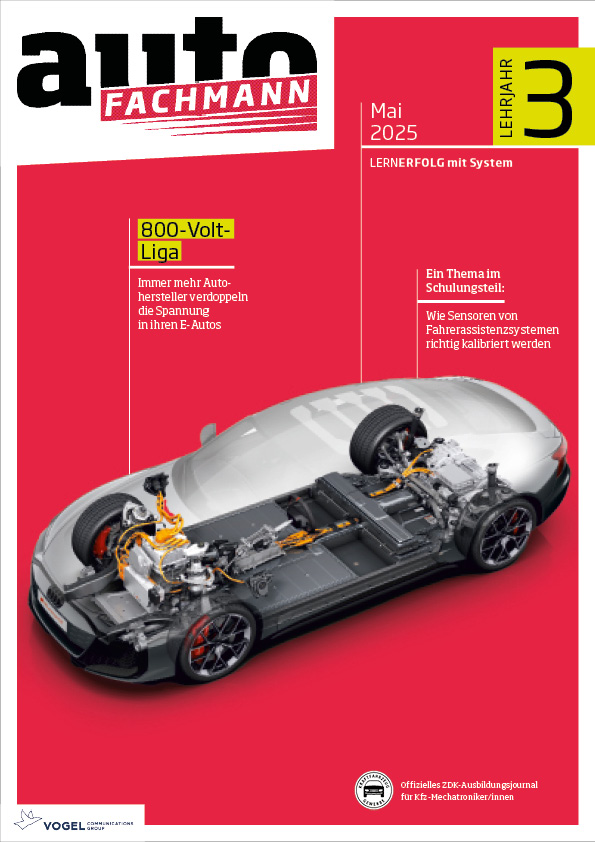 autoFACHMANN 10/2025 Lehrjahr 3 Titelseite Magazin autoFACHMAN Mai 2025 3. Lehrjahr