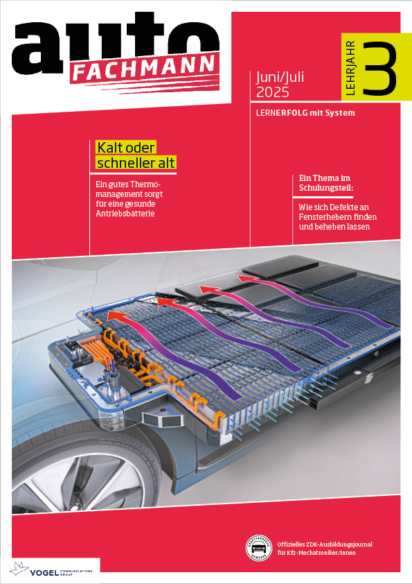 autoFACHMANN 11/2025 Lehrjahr 3 Titelseite Magazin autoFACHMANN Juni/Juli 2025 3. Lehrjahr