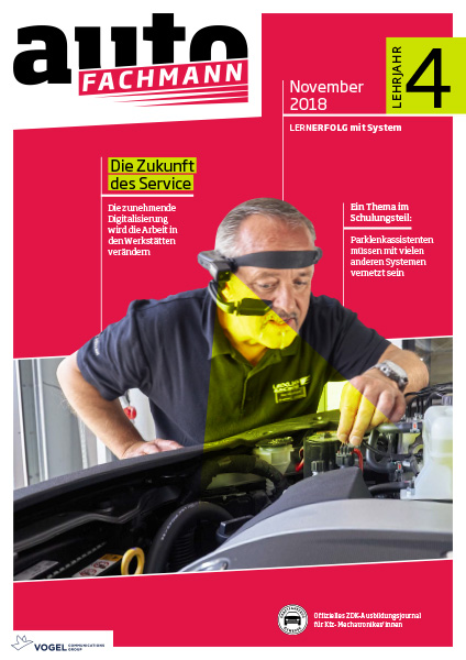 AF-004_LJ40IiUBOQFLB5Fn Titelseite autoFACHMANN November 2018 Lehrjahr 4