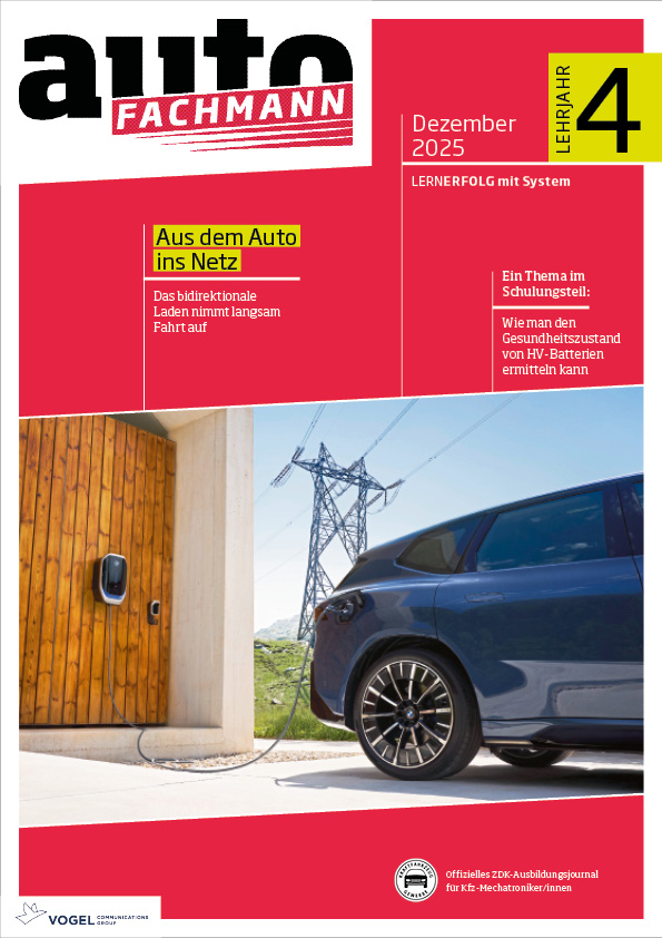 Titelseite Magazin autoFACHMANN Dezember 2025, 4. Lehrjahr