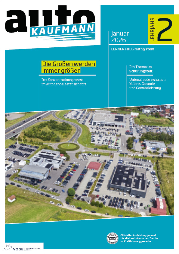 autoKAUFMANN 6/2026 Lehrjahr 2 Titelseite Magazin autoKAUFMANN Januar 2026, 2. Lehrjahr