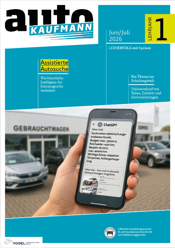 Titelseite Magazin autoKAUFMANN Juni/Juli 2026 1. Lehrjahr