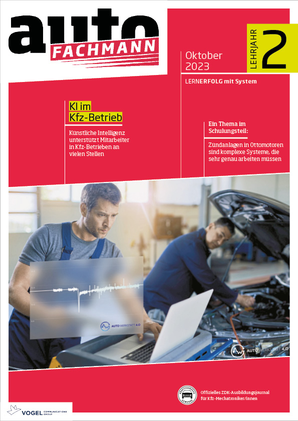 autoFACHMANN 3/2023 Lehrjahr 2 Titelseite Magazin autoFACHMANN Oktober 2023 2. Lehrjahr