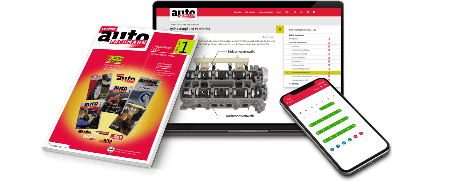 autoFACHMANN Magazin, Monitor E-Learning, Handy digitales Berichtsheft