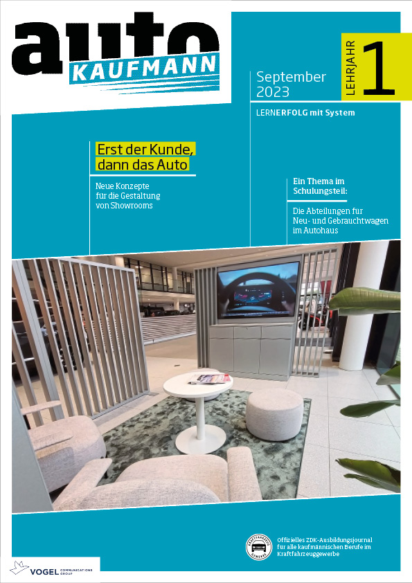 autoKAUFMANN 2/2023 Lehrjahr 1 Titelseite Magazin autoKAUFMANN September 2023 1. Lehrjahr