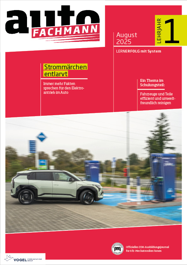 autoFACHMANN 1/2025 Lehrjahr 1 Titelseite autoFACHMANN August 2025, 1. LJ