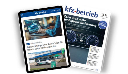 kfz-betrieb Abo kfz-betrieb Heft und Tablet mit Webseite