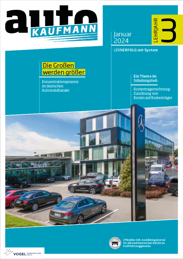 autoKAUFMANN 6/2024 Lehrjahr 3 Titelseite Magazin autoKAUFMANN Januar 2024 3. Lehrjahr