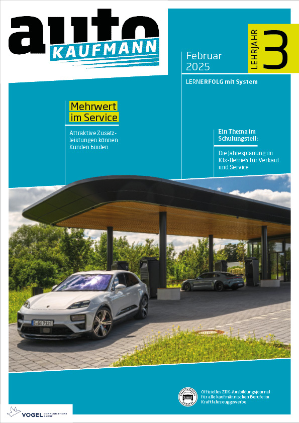 autoKAUFMANN 07/2025 Lehrjahr 3 Titelseite Magazin autoKAUFMANN Februar 2025 3. Lehrjahr