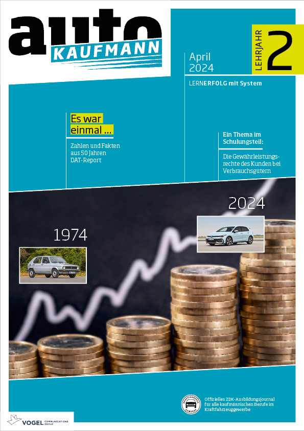 autoKAUFMANN 9/2024 Lehrjahr 2 Titelseite Magazin autoKAUFMANN April 2024 2. Lehrjahr