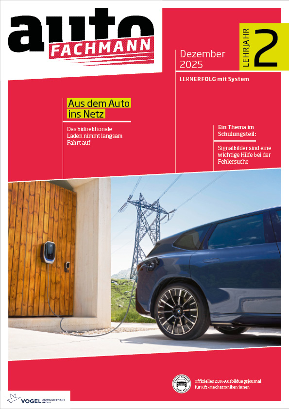 Titelseite Magazin autoFACHMANN Dezember 2025, 2. Lehrjahr