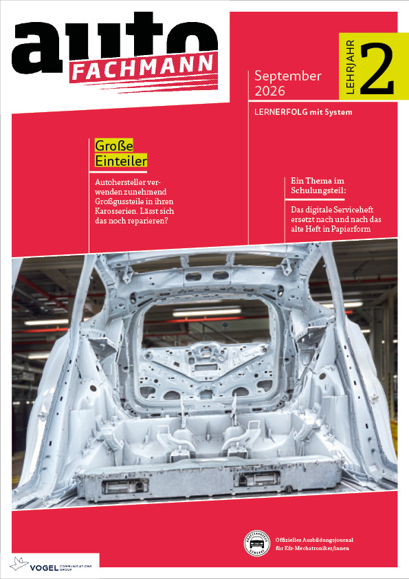 Titelseite autoFACHMANN September 2026, 2. LJ