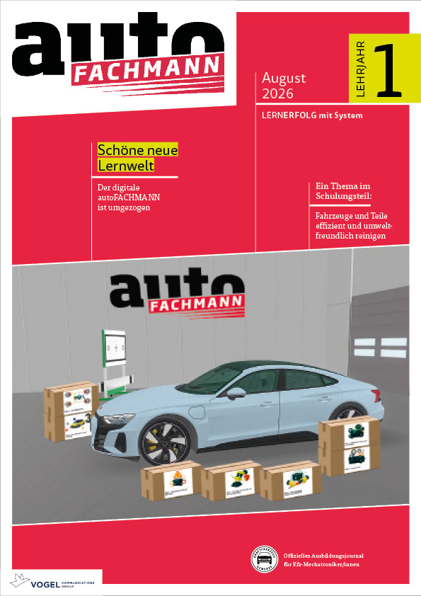 Titelseite autoFACHMANN August 2026, 1. LJ