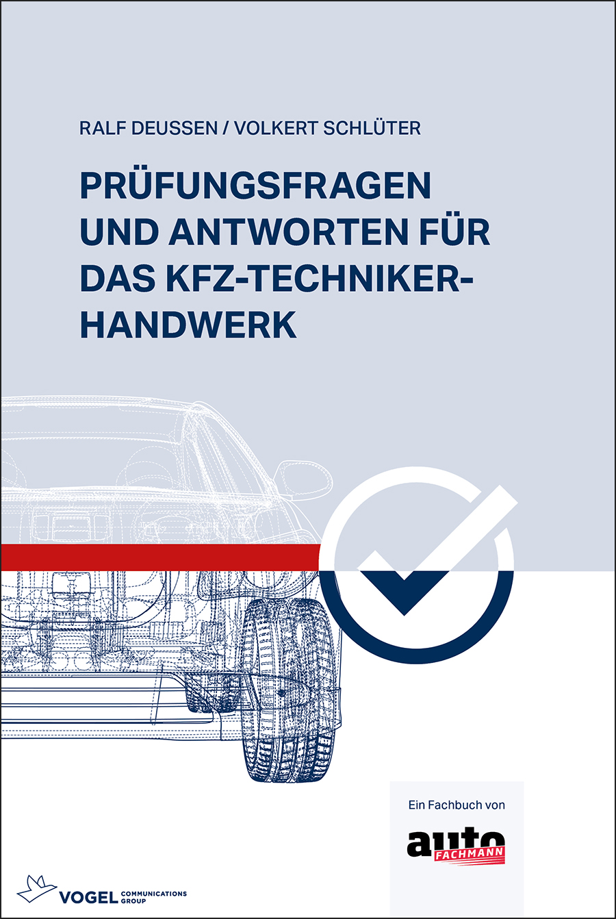 Titelseite Buch Prüfungsfragen und Antworten für das Kfz-Techniker-Handwerk, Autoren Deussen, Schlüter