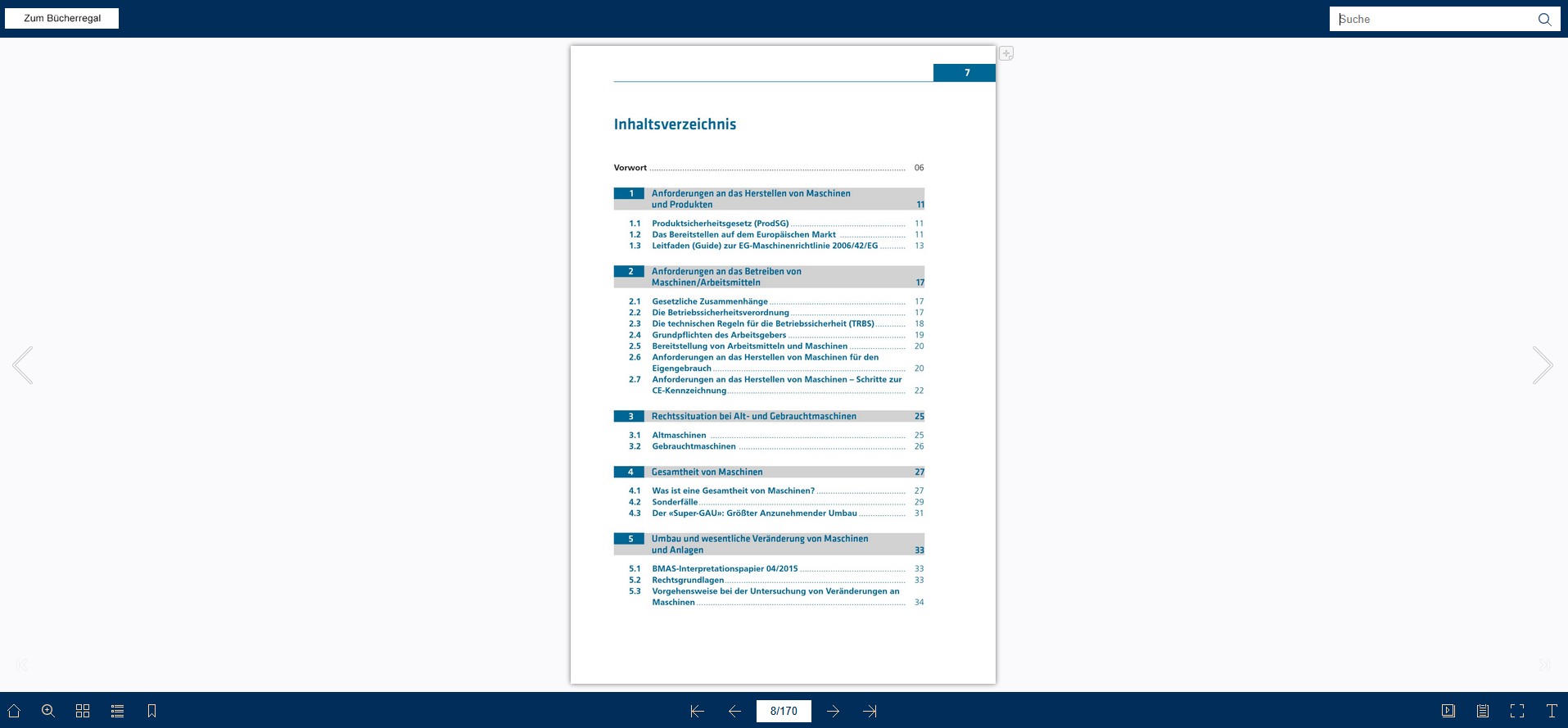 Das Bild zeigt die Darstellung eines Flipbooks in der Vogel E-Library.