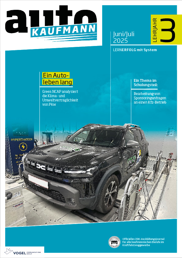 autoKAUFMANN 11/2025 Lehrjahr 3 Titelseite Magazin autoKAUFMANN Juni/Juli 2025 3. Lehrjahr