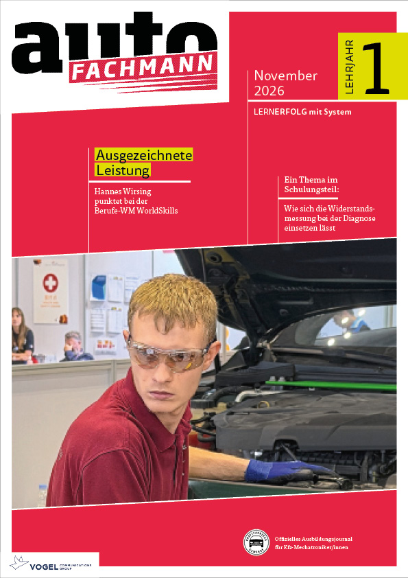Titelseite Magazin autoFACHMANN November 2026 1. Lehrjahr