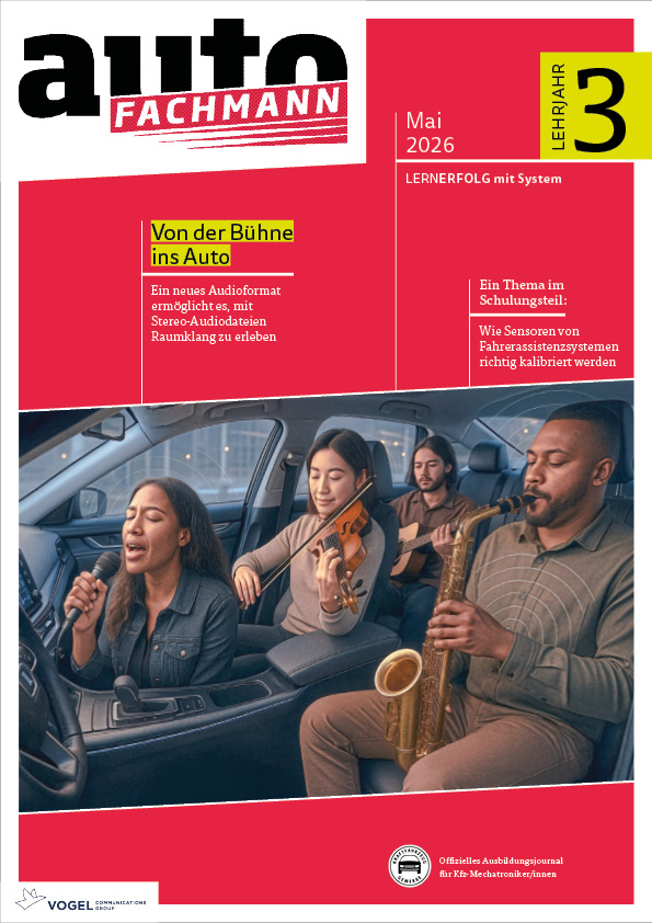autoFACHMANN 10/2026 Lehrjahr 3 Titelseite Magazin autoFACHMANN Mai 2026 3. Lehrjahr