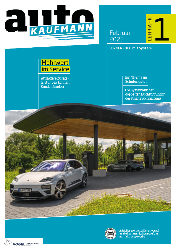 autoKAUFMANN 07/2025 Lehrjahr 1 Titelseite Magazin autoKAUFMANN Februar 2025 1. Lehrjahr