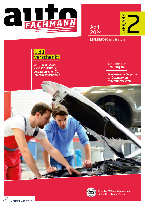 autoFACHMANN 9/2024 Lehrjahr 2 Titelseite Magazin autoFACHMANN April 2024 2. Lehrjahr