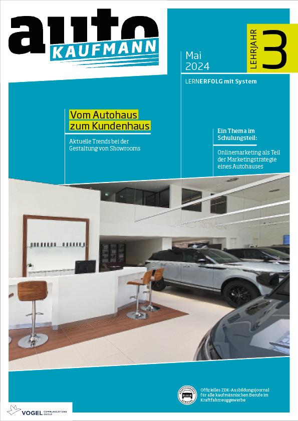 autoKAUFMANN 10/2024 Lehrjahr 3 Titelseite Magazin autoKAUFMANN Mai 2024 3. Lehrjahr