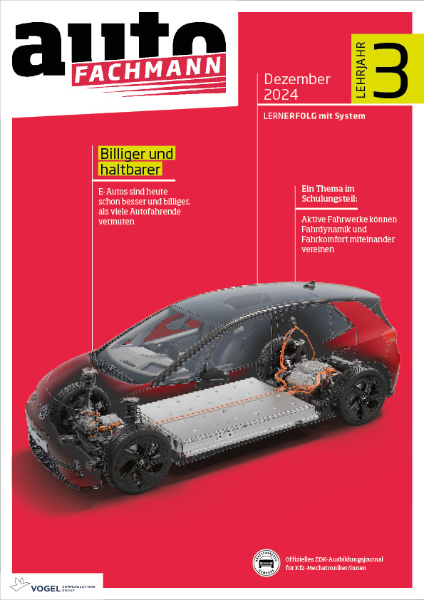 autoFACHMANN 05/2024 Lehrjahr 3 Titelseite Magazin autoFACHMANN Dezember 2024 3. Lehrjahr
