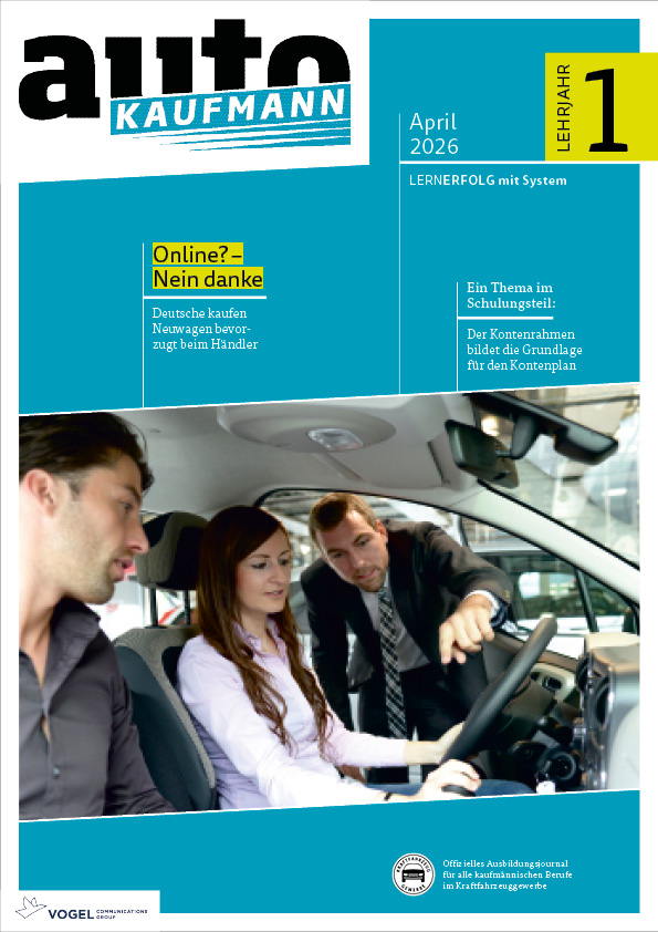 Titelseite Magazin autoKAUFMANN April 2026 1. Lehrjahr