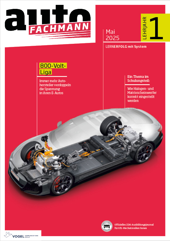 Titelseite Magazin autoFACHMAN Mai 2025 1. Lehrjahr