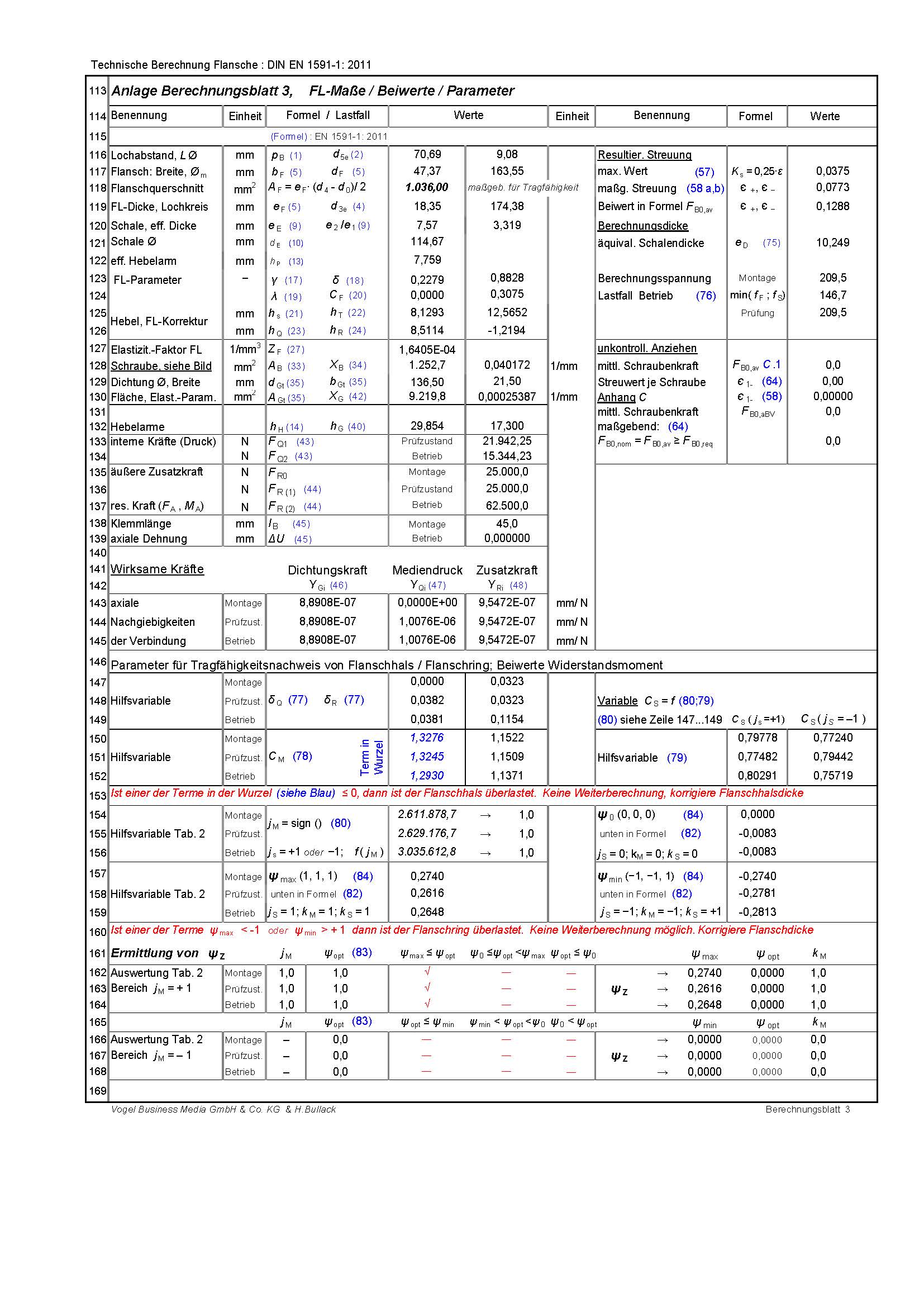 Flanschberechnungen nach DIN EN 1591-1: 2011 (Download)