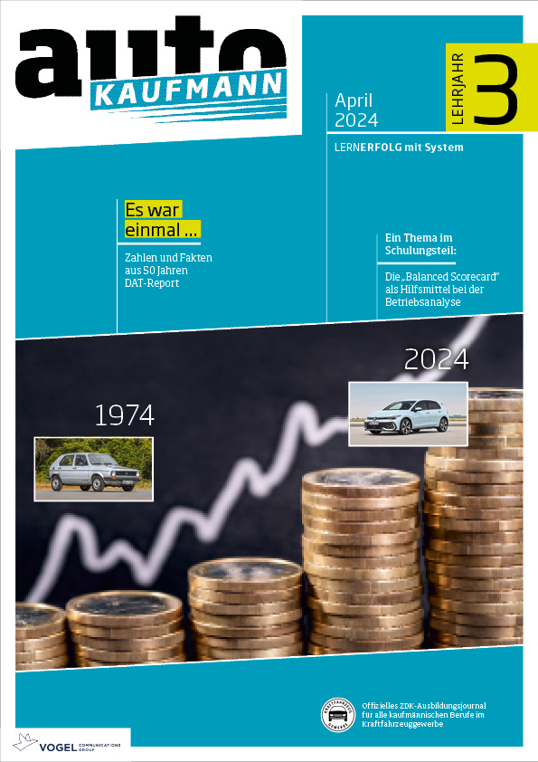 autoKAUFMANN 9/2024 Lehrjahr 3 Titelseite Magazin autoKAUFMANN April 2024 3. Lehrjahr