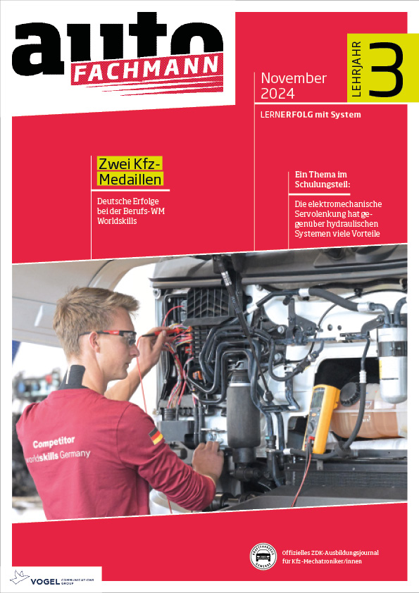 Titelseite Magazin autoFACHMANN November 2024 3. Lehrjahr