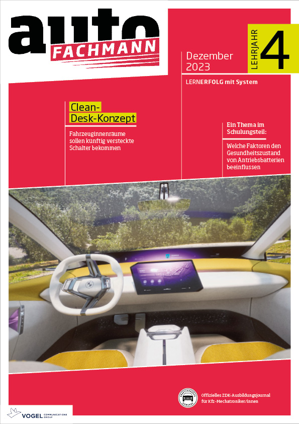 autoFACHMANN 5/2023 Lehrjahr 4 Titelseite Magazin autoFACHMANN Dezember 2023 4. Lehrjahr