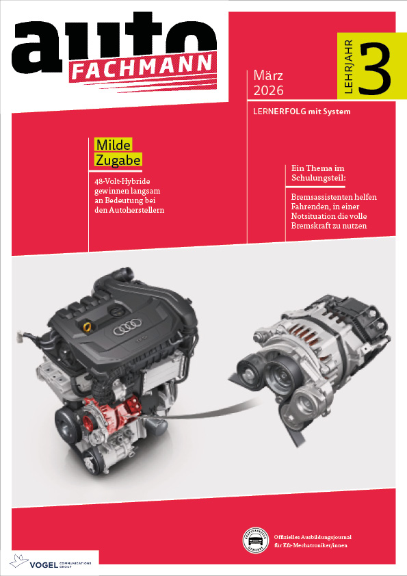 Titelseite Magazin autoFACHMAN März 2026 3. Lehrjahr