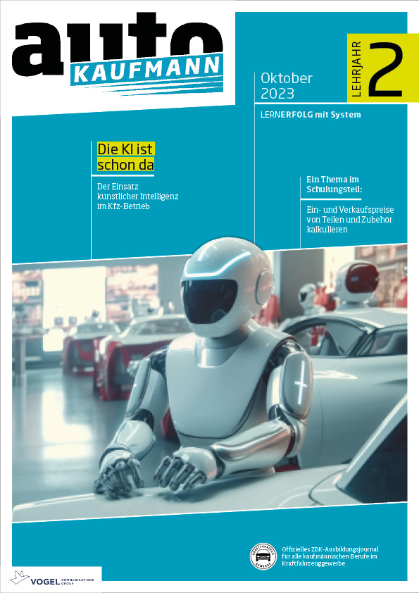 autoKAUFMANN 3/2023 Lehrjahr 2 Titelseite Magazin autoKAUFMANN Oktober 2023 2. Lehrjahr