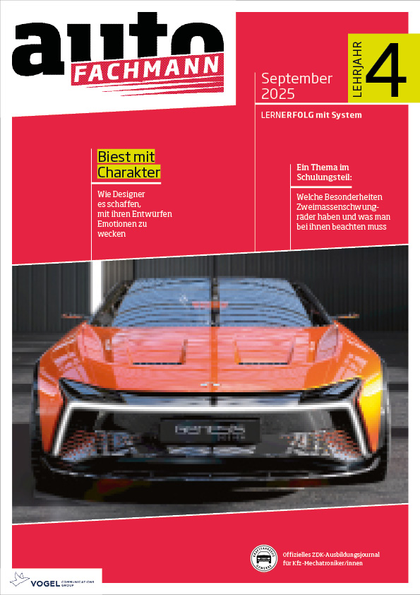 Magazin autoFACHMANN Titelseite September 2025, 4. Lehrjahr
