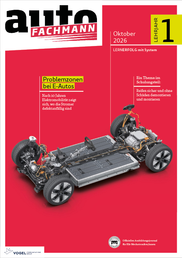 autoFACHMANN 3/2026 Lehrjahr 1 Titelseite Magazin autoFACHMANN, Oktober 2026, 1. Lehrjahr