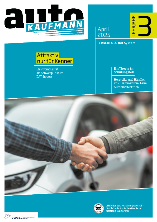 autoKAUFMANN 09/2025 Lehrjahr 3 Titelseite Magazin autoKAUFMANN April 2025 3. Lehrjahr