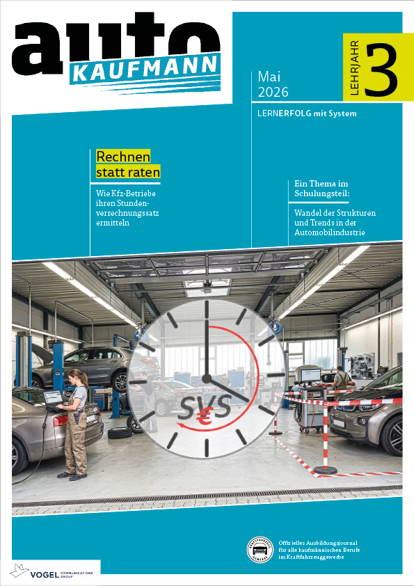 autoKAUFMANN 10/2026 Lehrjahr 3 Titelseite Magazin autoKAUFMANN Mai 2026 3. Lehrjahr
